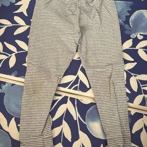 Striped Gray Kids Leggings